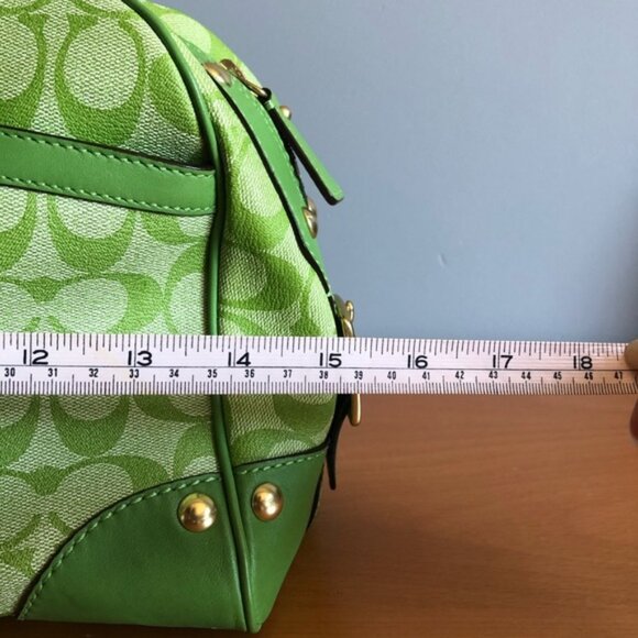 NWOT Sassy Large Bright Green Coach Satchel-Whimsical & Fun Bag - Picture 11 of 12